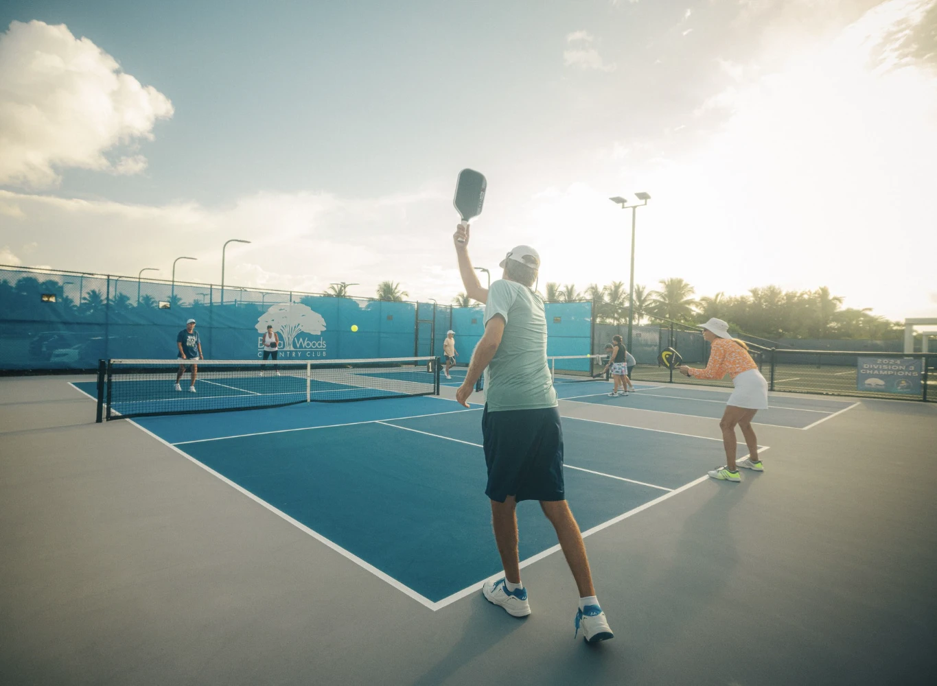 Playing Pickleball at the Boca Woods Country Club